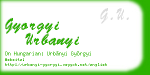 gyorgyi urbanyi business card